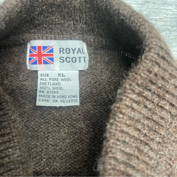 Royal Scott pure wool brown sweater size Xl - Picture 6 of 10